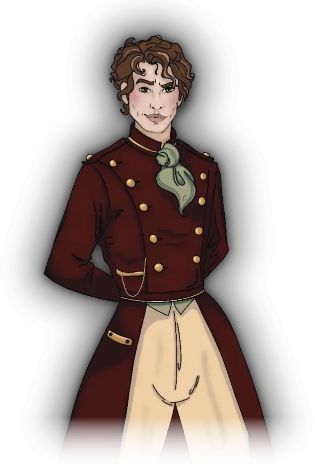 Casanova illustrato: giovane seduttore in redingote rossa